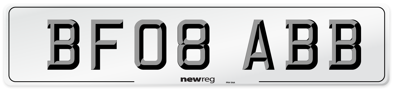 BF08 ABB Number Plate from New Reg
